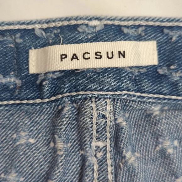 PacSun Distressed Dad Jeans, Color Medium Blue Size 23 - Picture 15 of 16